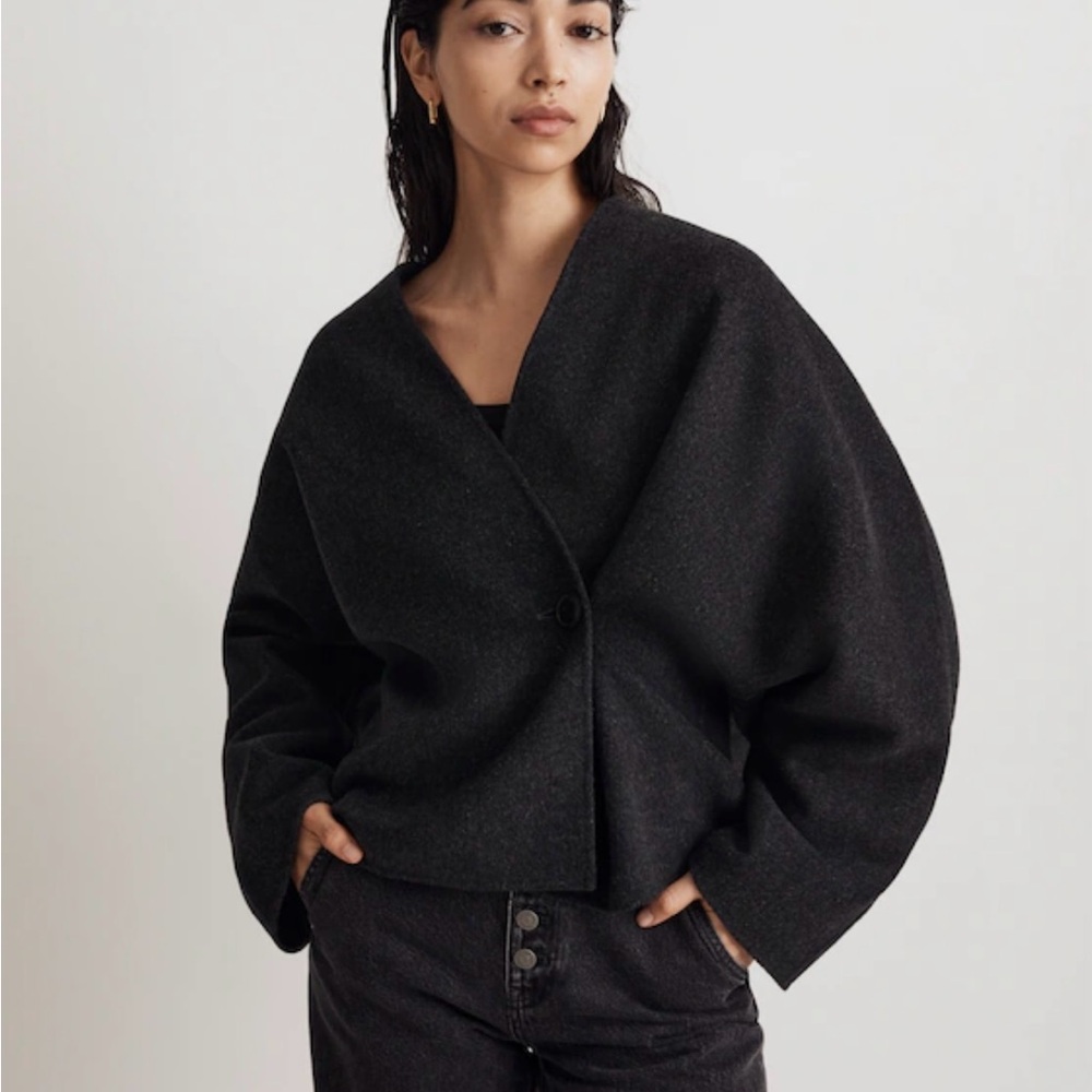 Madewell Double- Faced Wrap Wool Jacket